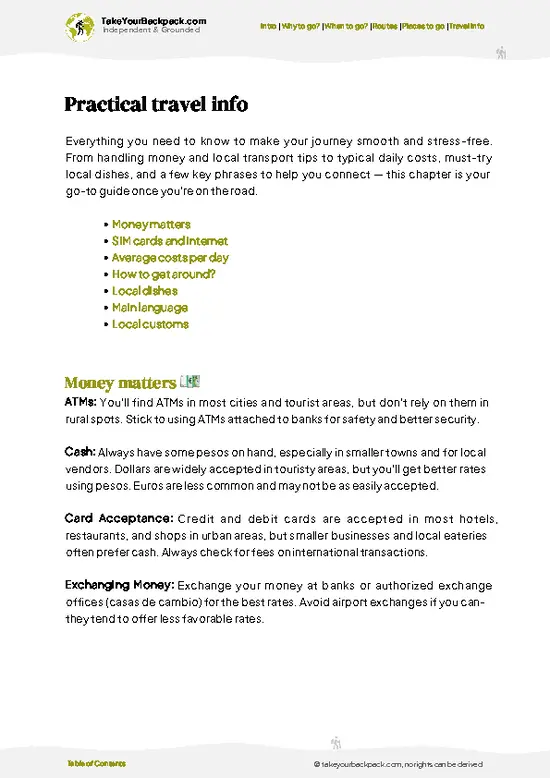 example page 7 from our offline Travel Guide for Dominican Republic